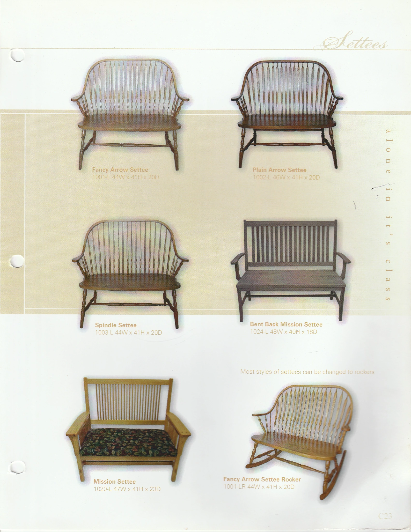 Chairs catalogue cover