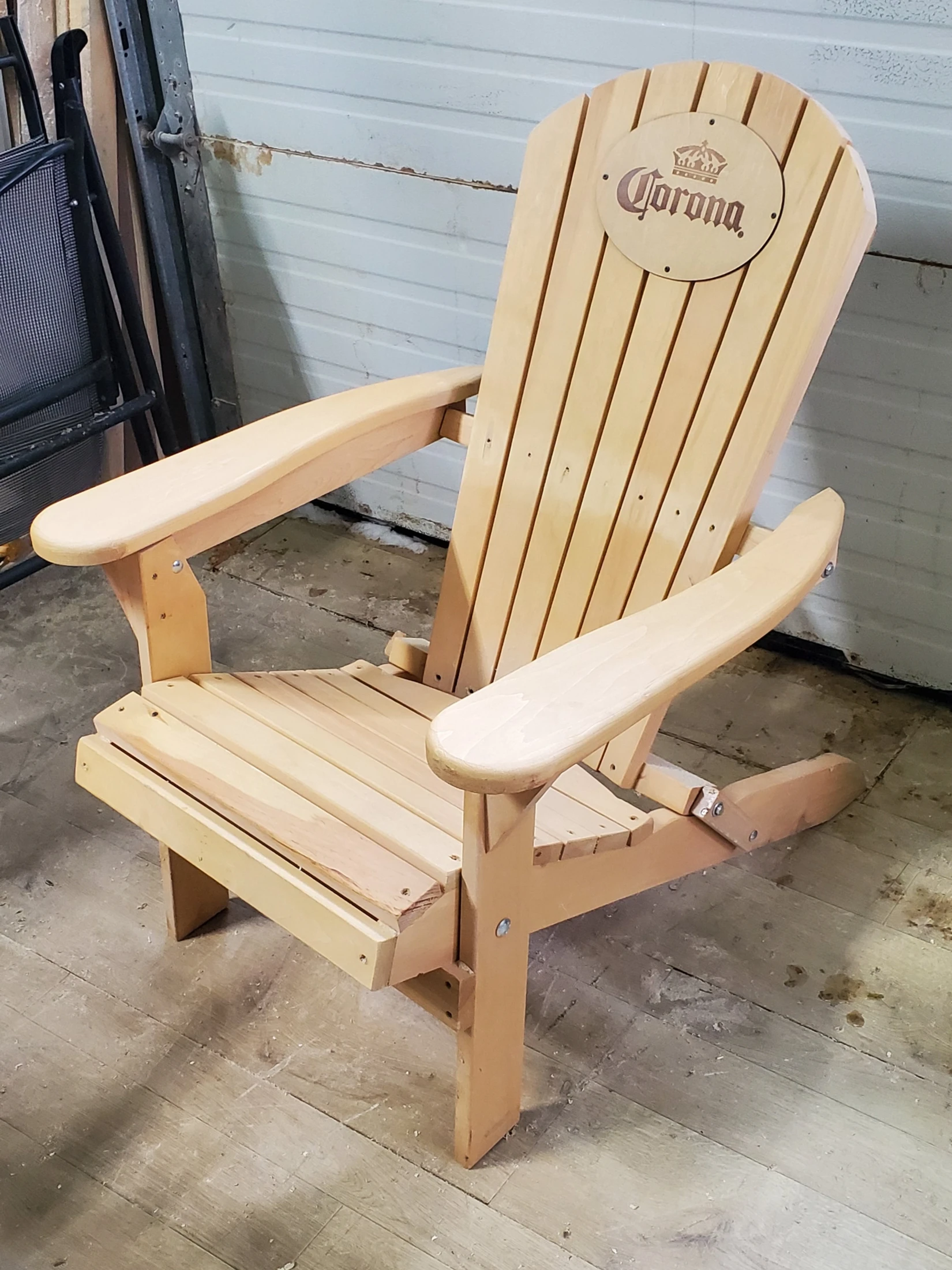 Wooden Muskoka chair with custom branding